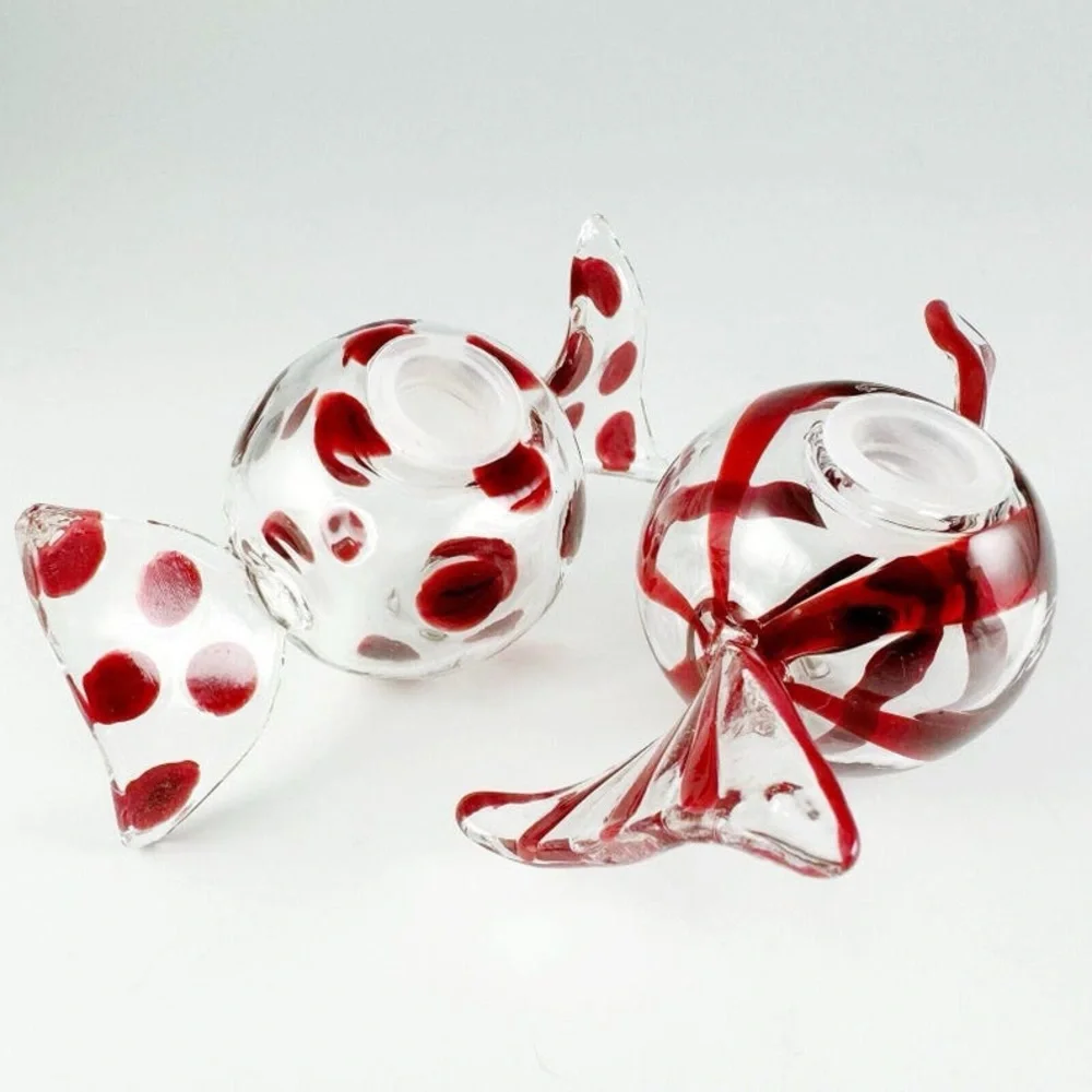Pier 1 Red and White Candy Salt & Pepper Set